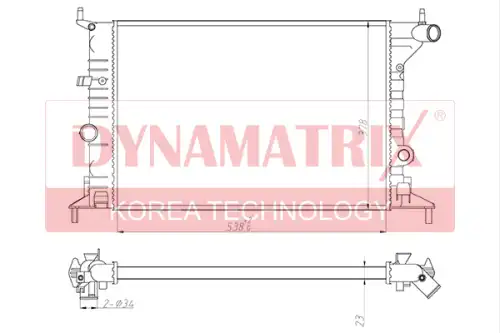 Радиатор системы охлаждения двигателя DYNAMAX DR630681