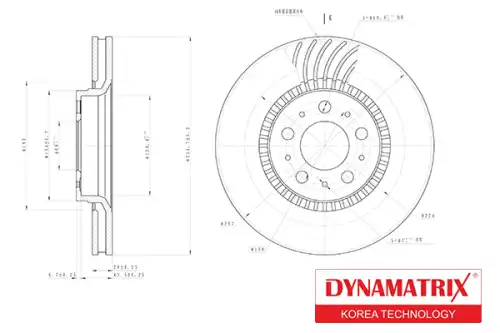 Тормозной диск DYNAMAX DBD1078 вентилируемый , передняя ось