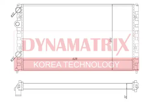 Радиатор системы охлаждения двигателя DYNAMAX DR652551