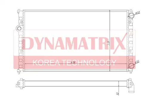 Радиатор системы охлаждения двигателя DYNAMAX DR652441