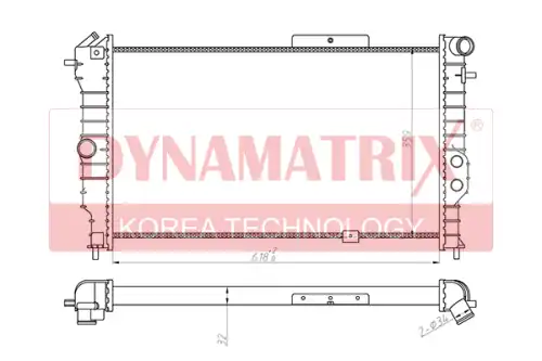 Радиатор системы охлаждения двигателя DYNAMAX DR630631