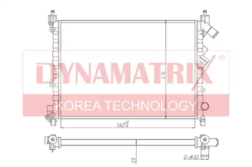 Радиатор системы охлаждения двигателя DYNAMAX DR63832