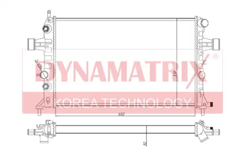 Радиатор системы охлаждения двигателя DYNAMAX DR63003A