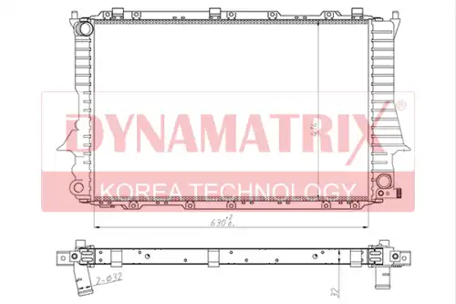 Радиатор системы охлаждения двигателя DYNAMAX DR60459