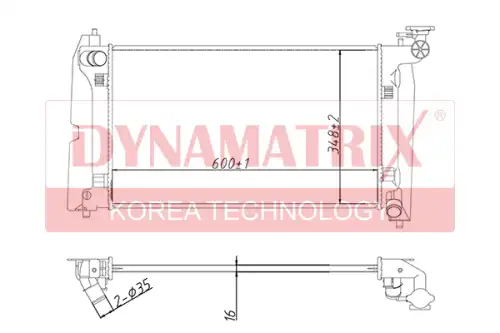 Радиатор системы охлаждения двигателя DYNAMAX DR64646A