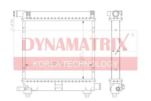 Радиатор системы охлаждения двигателя DYNAMAX DR62551