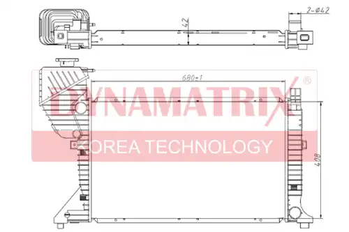 Радиатор системы охлаждения двигателя DYNAMAX DR62519A