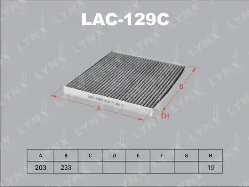 Салонный фильтр LYNXAUTO LAC-129C