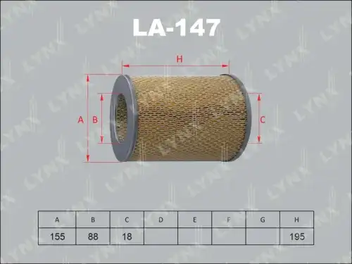Фильтр воздушный LYNXAUTO LA-147