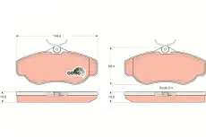 Тормозные колодки дисковые TRW GDB1156