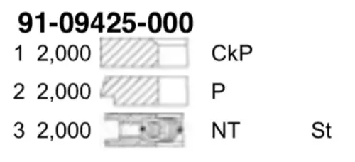 Кольца поршневые YENMAK 9425000