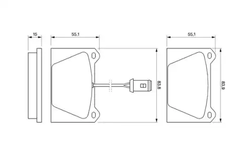 Тормозные колодки дисковые BOSCH 0 986 424 093