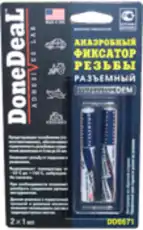 HG !2x1ml\ Анаэробный фиксатор резьбы разъемный. Герметезирует резьбовые соединения DD6671 DONE DEAL