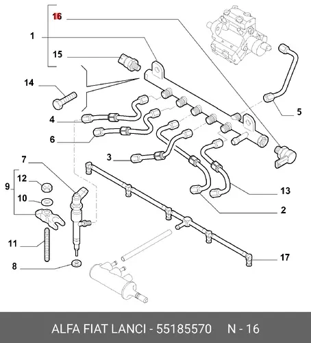 55185570 Регулятор давления FIAT