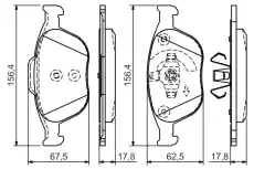 Тормозные колодки дисковые BOSCH 0 986 495 066