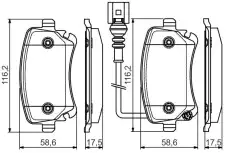 Тормозные колодки дисковые BOSCH 0 986 495 094