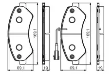 Тормозные колодки дисковые BOSCH 0 986 495 095