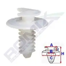 клипса!\ Fiat Panda 91-03 11026 ROMIX