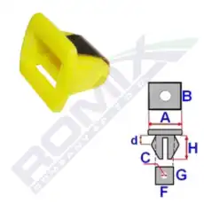 клипса!\ Fiat Cinquecento 14050 ROMIX