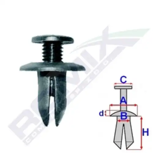 клипса!\ Mazda 323 94-98 B22044 ROMIX