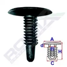 клипса!\ Ford B22186 ROMIX