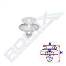 клипса!\ Ford Fiesta/Fusion 01- B23168 ROMIX