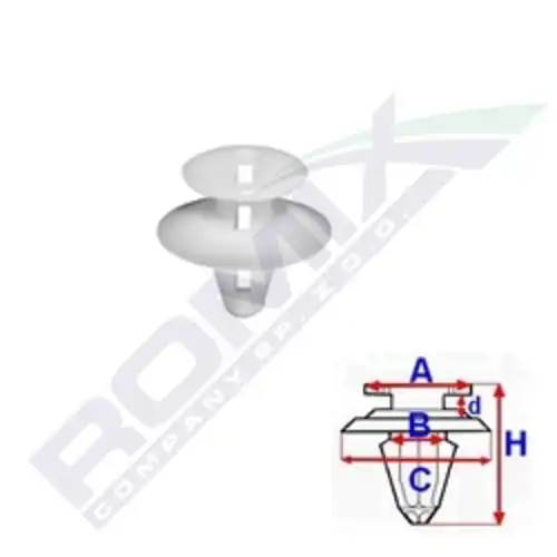 клипса!\ Ford Fiesta/Fusion 01- B23168 ROMIX