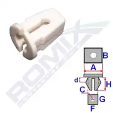 крепежная втулка!\ Audi A8 D2 15504 ROMIX