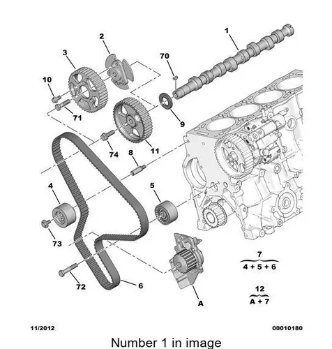 Распредвал PSA 0801 T5