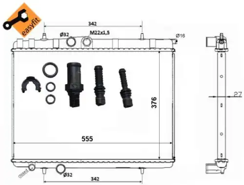 Радиатор кондиционера (конденсатор) NRF 53120