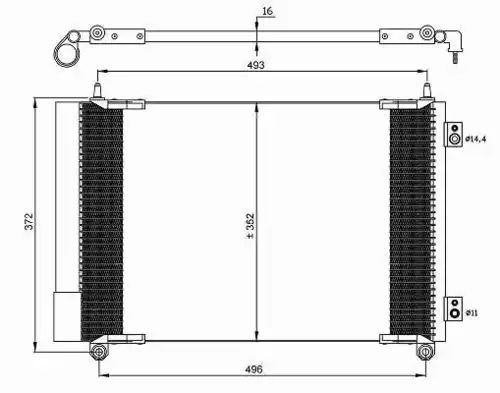 Радиатор кондиционера (конденсатор) NRF 35899