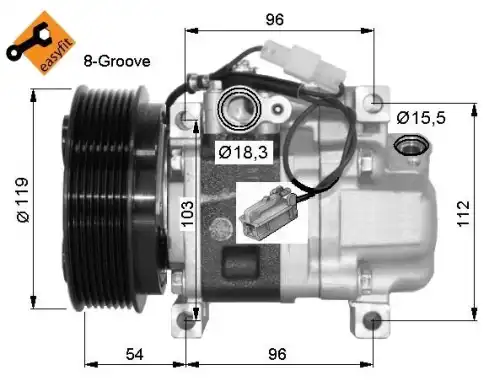 Компрессор, кондиционер 32688G NRF