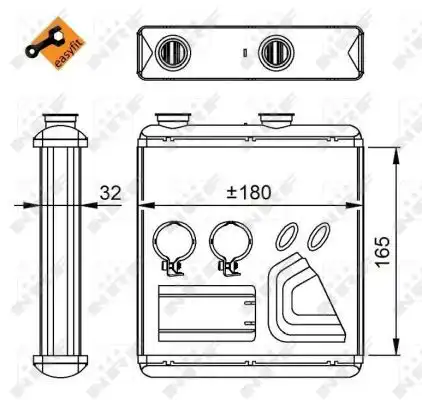 Радиатор кондиционера (конденсатор) NRF 54298