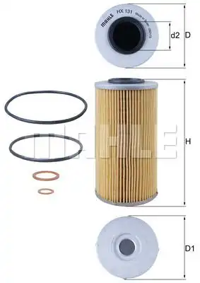 Фильтр масляный KNECHT HX131D