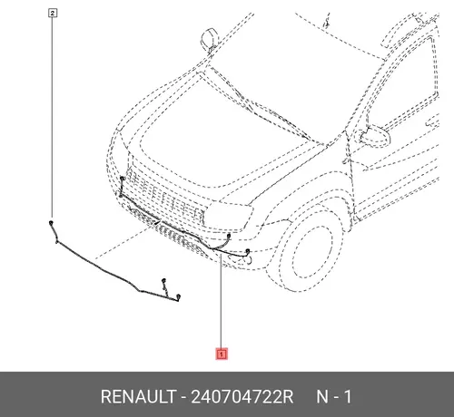 проводка фары противотуманной!\ Renault 240704722R