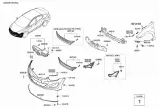  ЗАГЛУШКА БАМПЕРА / CAP-FRONT BUMPER GUAR 865883X700 HYUNDAI