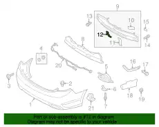кронштейн панели бампера 866353V000 HYUNDAI