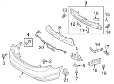 кронштейн панели бампера 866353V000 HYUNDAI