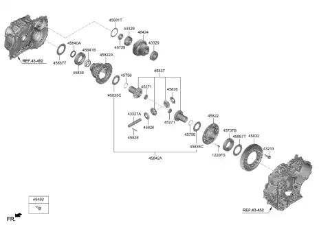 упорное кольцо акпп 458673B701 HYUNDAI