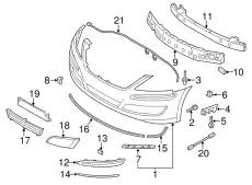 КРОНШТЕЙН БАМПЕРА ПОД ФАРОЙ ЭКУС 865833N000 HYUNDAI