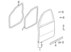УПЛОТНИТЕЛЬ СТЕКЛА ДВЕРИ 822202D000 HYUNDAI