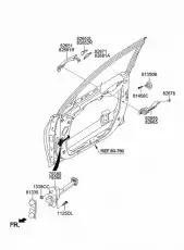 Ручка двери HYUNDAI / KIA 826613V020RER