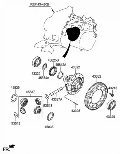 Шестерня КПП HYUNDAI / KIA 4333226040