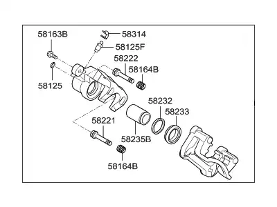 ТОРМОЗНОЙ СУППОРТ 583112HA51 HYUNDAI