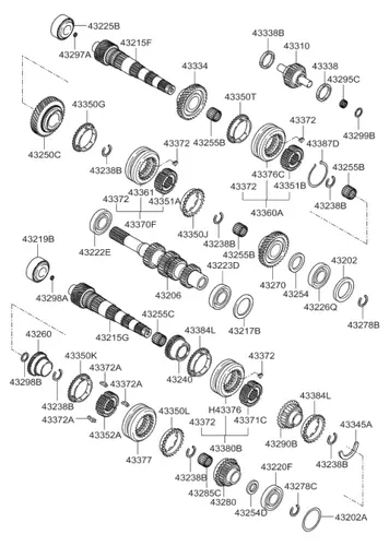 Шестерня КПП KIA 4326024710