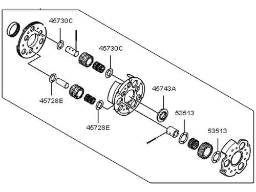 Шестерня КПП KIA 457603B200