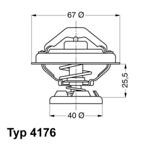 Термостат системы охлаждения WAHLER 4176.80D
