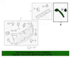 KD4568950A ОБИВКА 5-ОЙ ДВЕРИ MAZDA