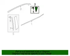 GARNISH(R),REAR DOOR BHS250M50A MAZDA