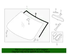  МОЛДИНГ СТЕКЛА ЛОБОВОГО GHP950601 MAZDA